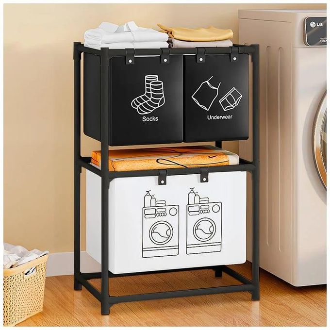 Trieur à Linge 3 Compartiments – Design Compact et Fonctionnel