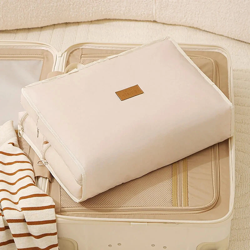 Grande trousse de rangement suspendue pour voyage, multi-poches, résistante à la poussière et portable,