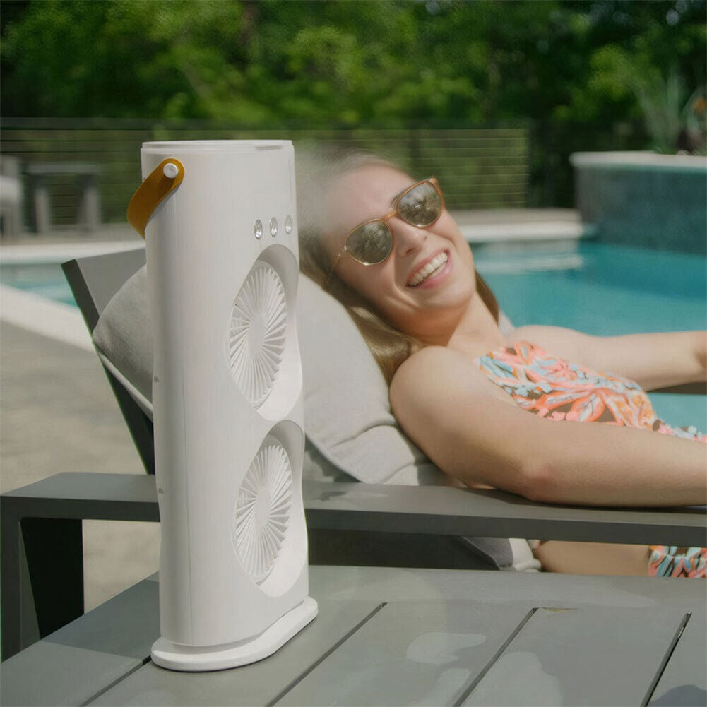 Ventilateur à double extrémité avec brumisateur