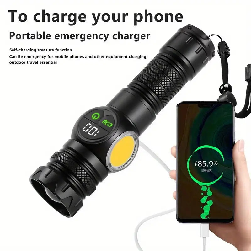 Lampe de poche tactique Led Rechargeable haute puissance