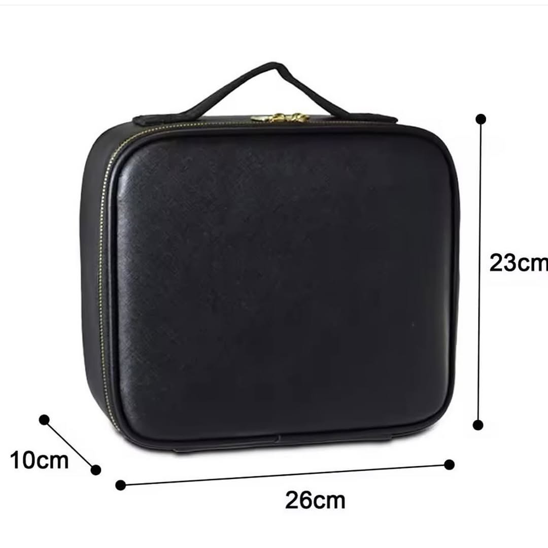 Trousse de maquillage de voyage avec miroir LED