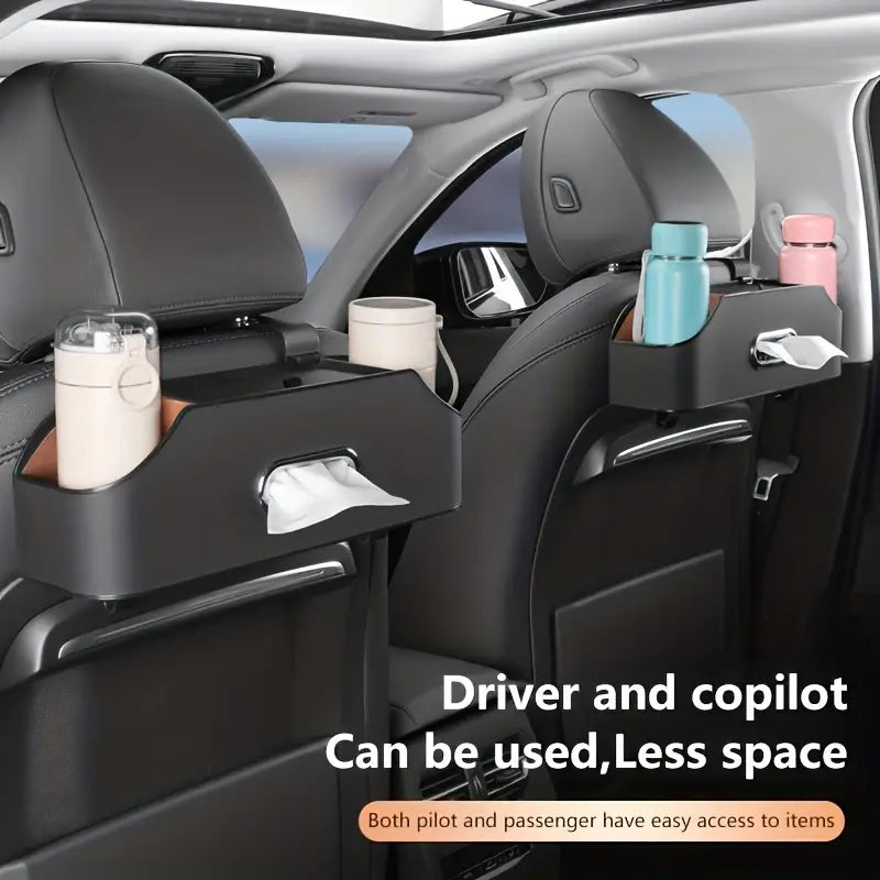 Boîte de rangement de mouchoirs en cuir multifonctionnelle pour voiture
