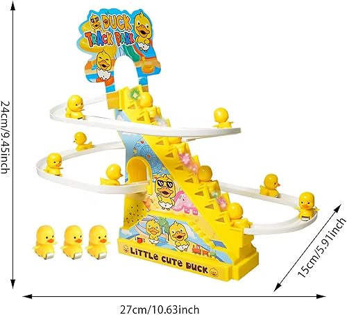Petit Canard Clownissant Automatique Jeu de Piste à Escaliers Musical