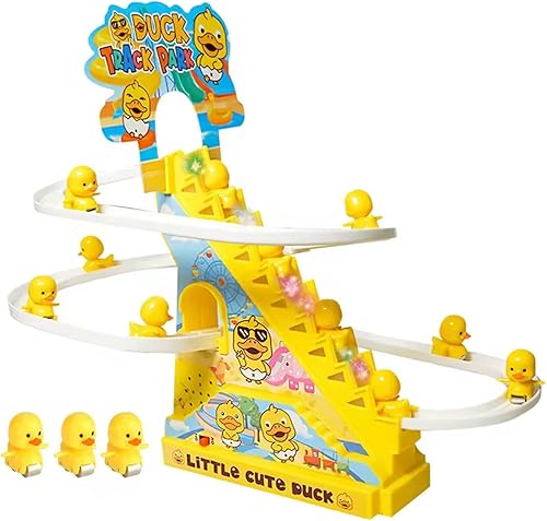 Petit Canard Clownissant Automatique Jeu de Piste à Escaliers Musical