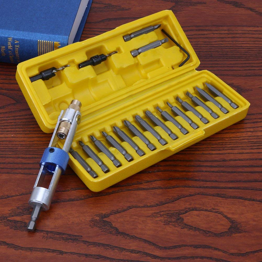 Kit d’embouts de vissage multifonction avec support et foret de centrage