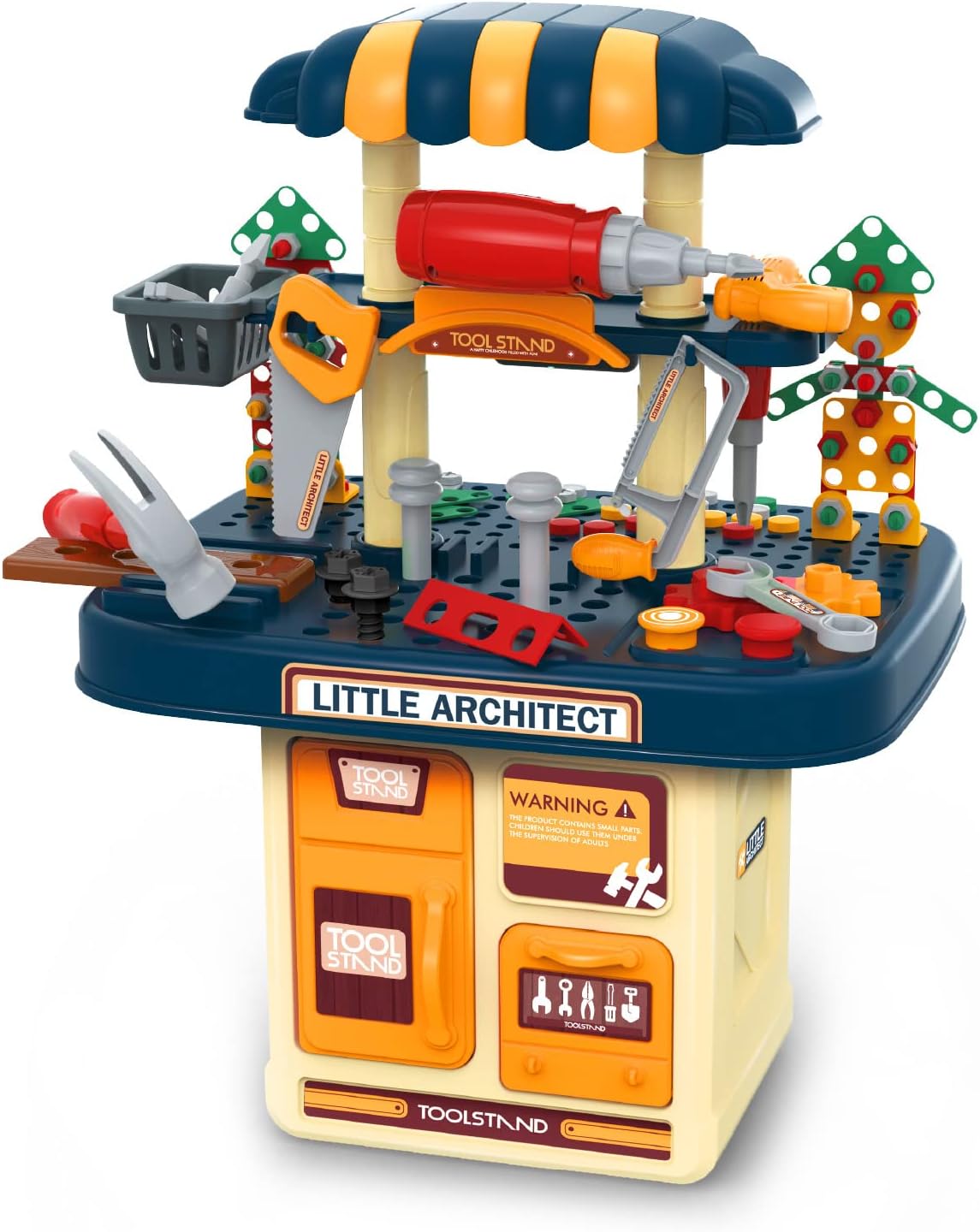 Kit Atelier Enfant 246 Pièces – Banc de Travail avec Perceuse Électrique