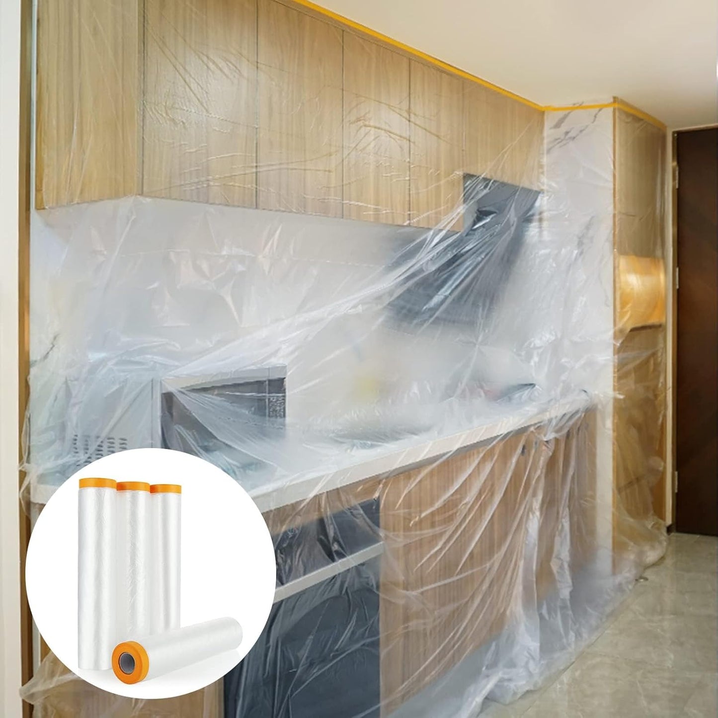 Ruban pré-adhésif en plastique pour peinture automobile, Protection anti-poussière pour meubles
