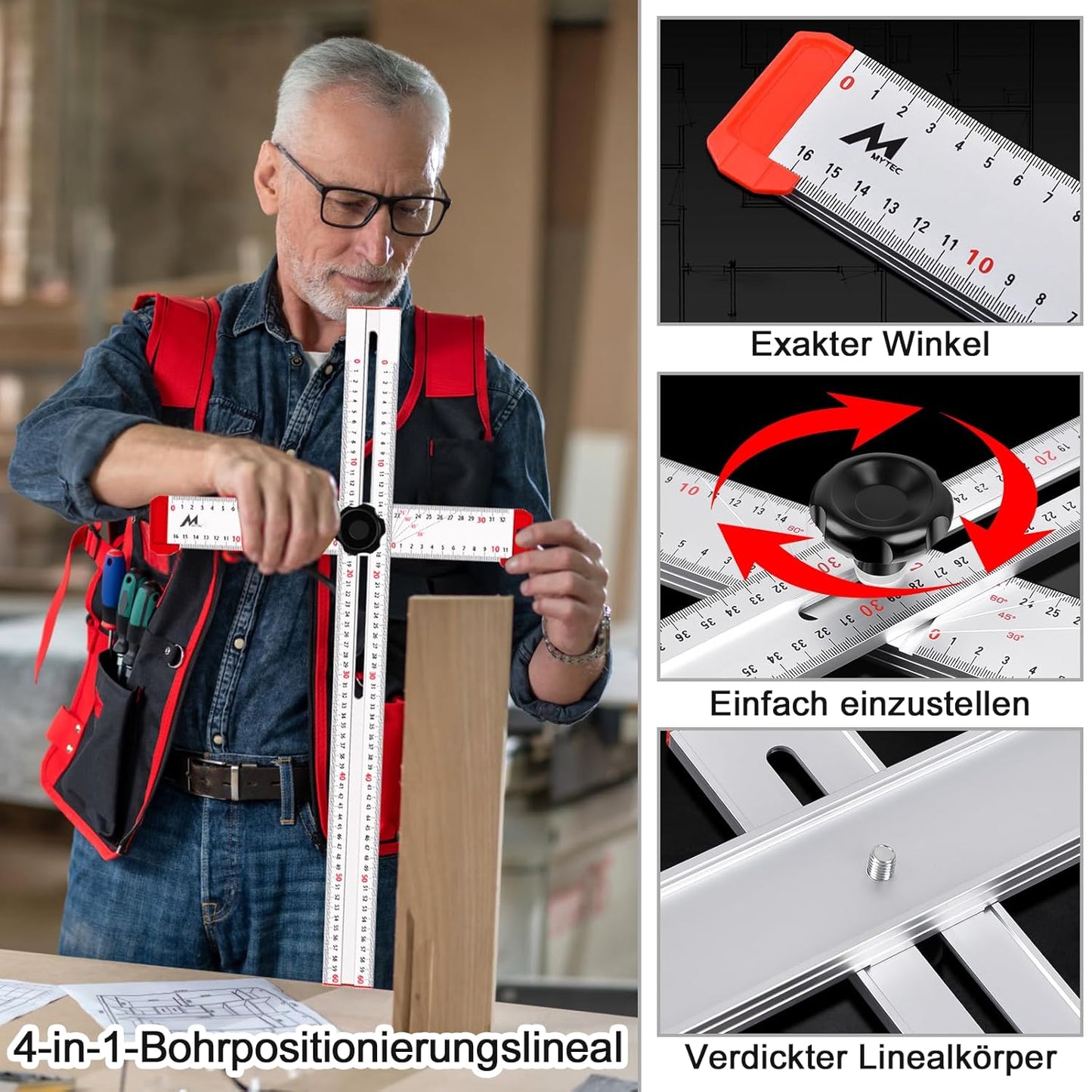 Règle Multifonction – Positionnement, Mesure, et Pose Simplifiés
