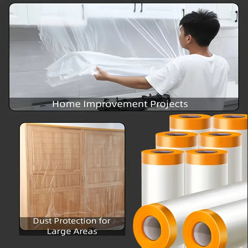 Ruban pré-adhésif en plastique pour peinture automobile, Protection anti-poussière pour meubles