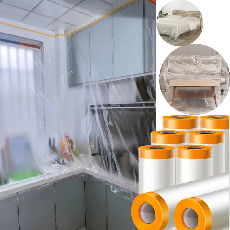 Ruban pré-adhésif en plastique pour peinture automobile, Protection anti-poussière pour meubles