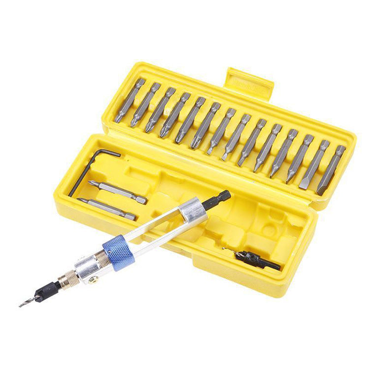 Kit d’embouts de vissage multifonction avec support et foret de centrage