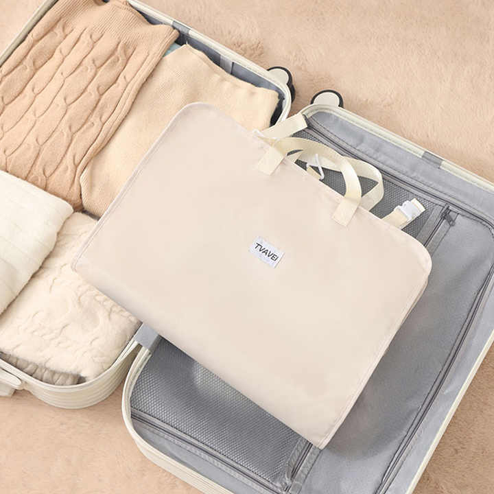 Grande trousse de rangement suspendue pour voyage, multi-poches, résistante à la poussière et portable,