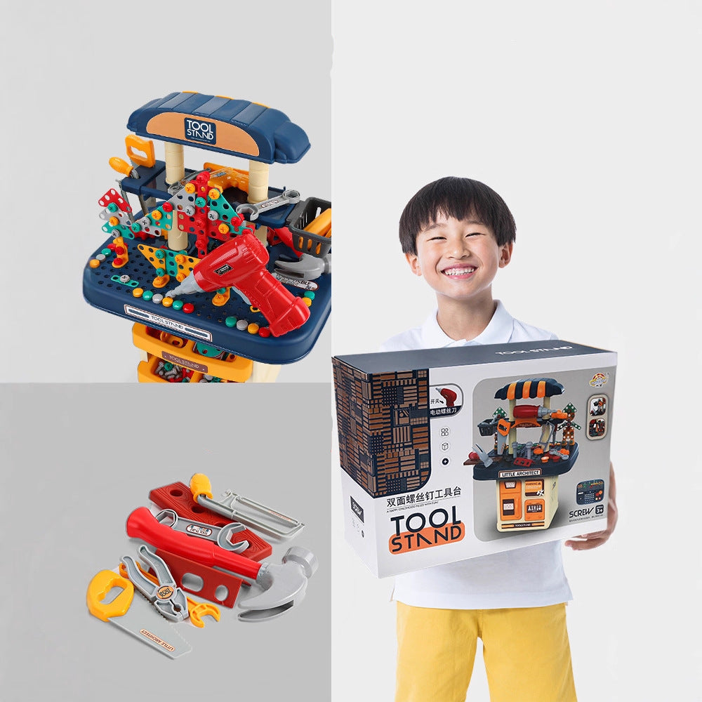 Kit Atelier Enfant 246 Pièces – Banc de Travail avec Perceuse Électrique