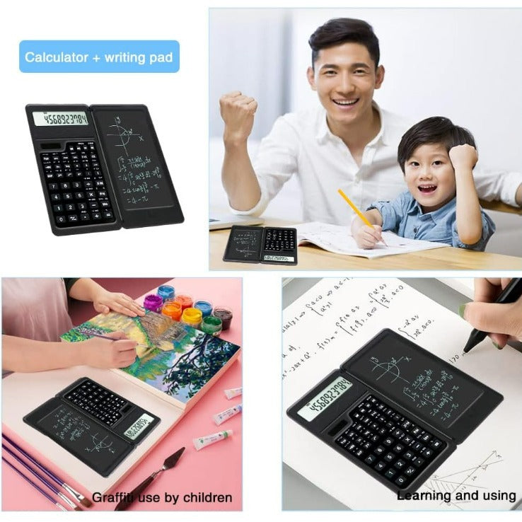 Calculatrice Scientifique 2-en-1 avec Écran LCD et Tablette d’Écriture Effaçable