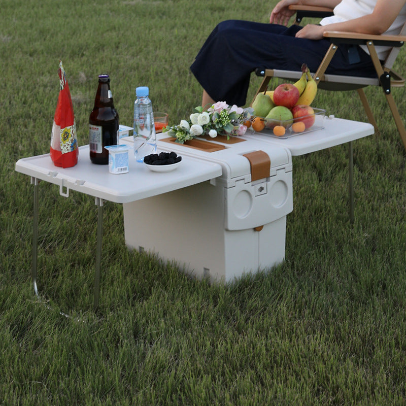 Table de Camping Multifonction avec Boîte de Rangement pour Pêche,Barbecue et Pique-nique