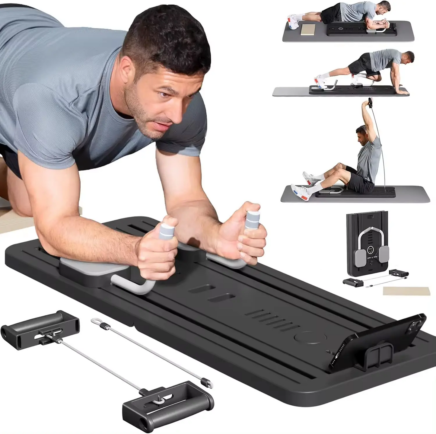 Planche d'exercice abdominale planche de Fitness avec tapis Pilates réformateur