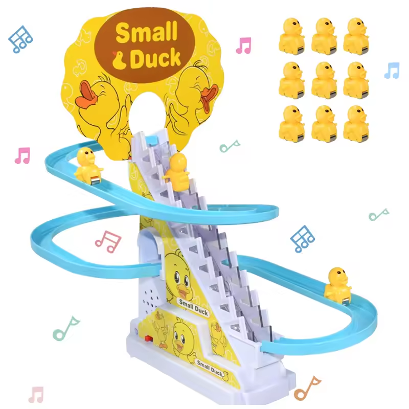 Petit Canard Clownissant Automatique Jeu de Piste à Escaliers Musical