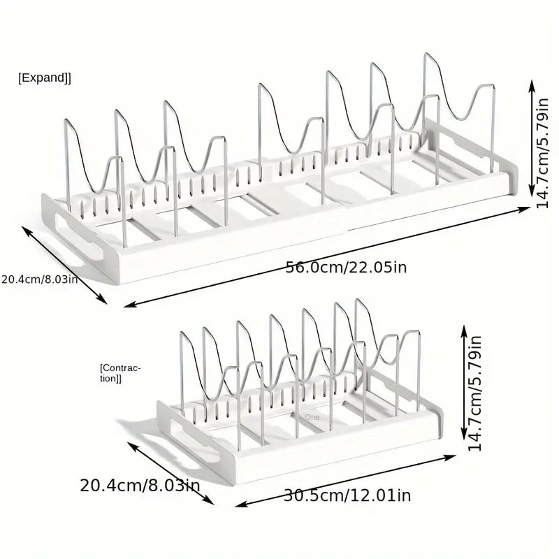 Supports de rangement extensibles pour couvercles de casseroles