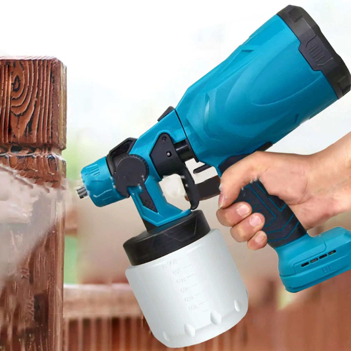 Pistolet à Peinture Sans Fil Finition avec 3 batteries Pro, Liberté totale