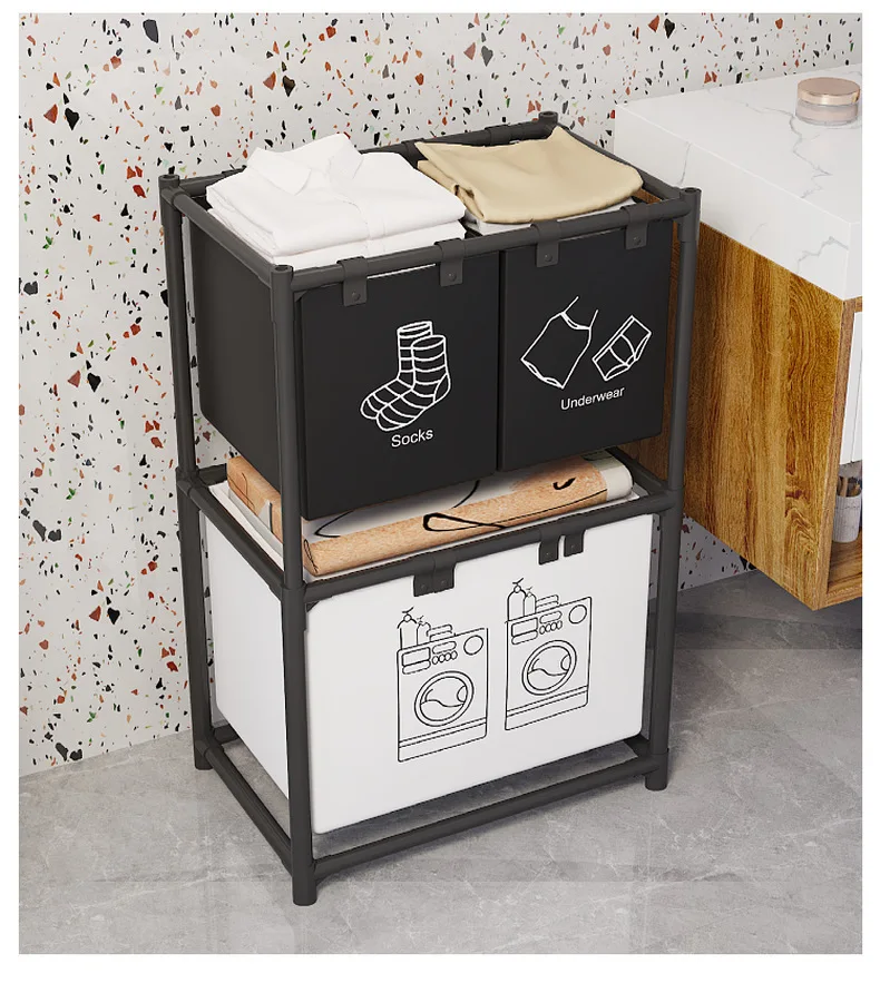 Trieur à Linge 3 Compartiments – Design Compact et Fonctionnel