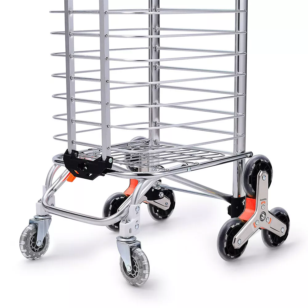 Chariot de Courses Pliant avec Poignée Rotative