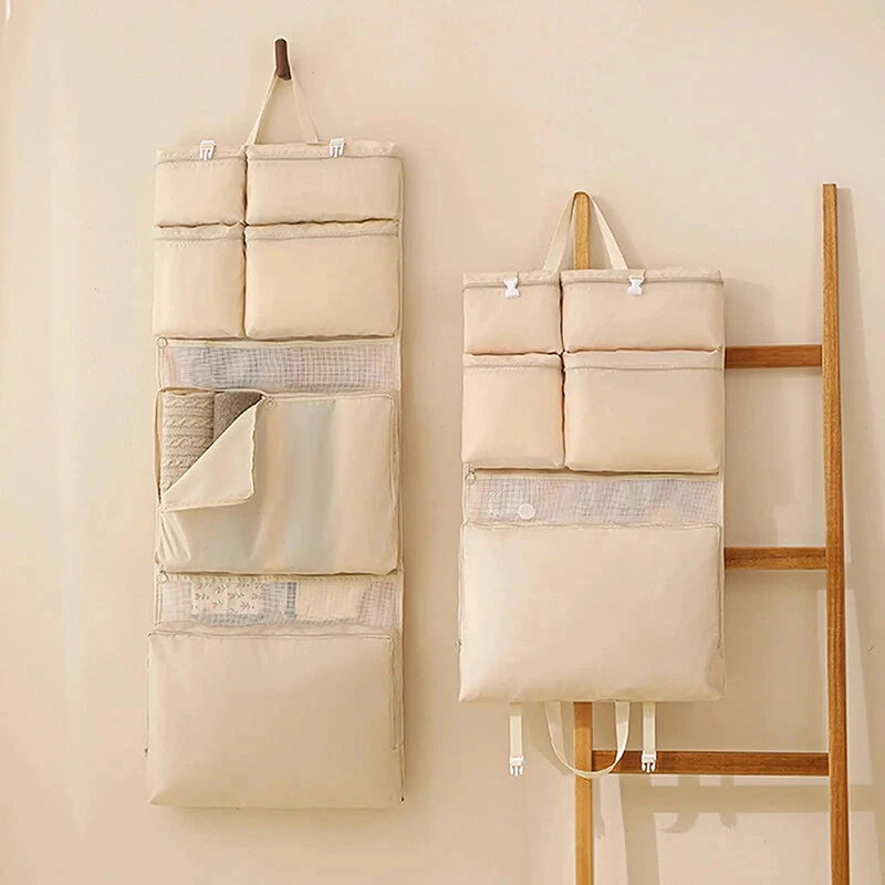 Grande trousse de rangement suspendue pour voyage, multi-poches, résistante à la poussière et portable,