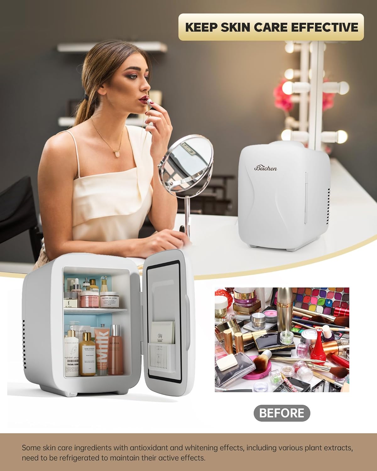Mini Réfrigérateur Multifonction – Idéal pour Cosmétique, Bureau, Camping & Plus