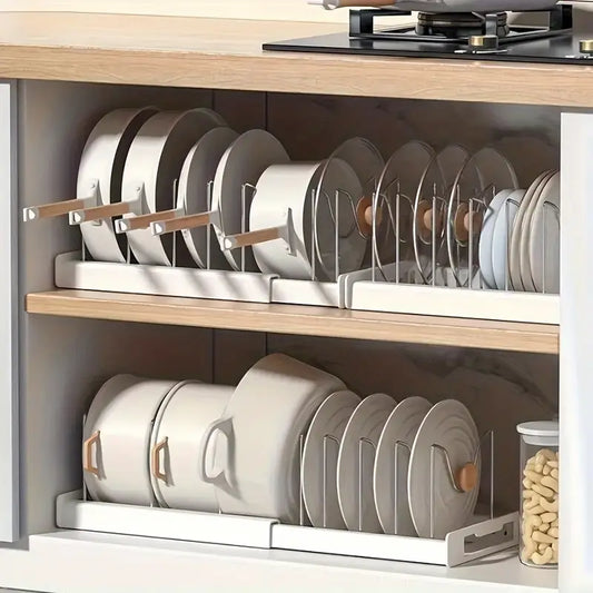 Supports de rangement extensibles pour couvercles de casseroles