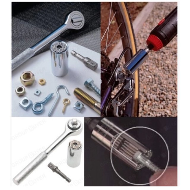 Douille Universelle avec Adaptateur Perceuse – S'adapte à Tous les Boulons 7-19mm