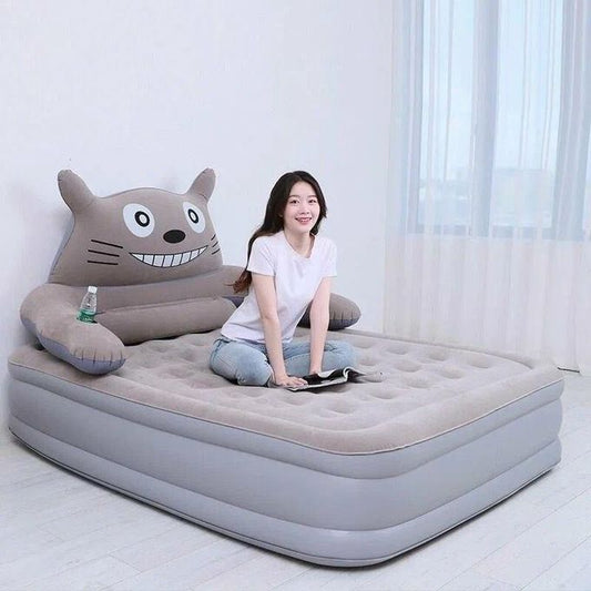 Matelas Gonflable avec Dossier et Oreiller – Lit Portable Confortable pour Adultes et Enfants