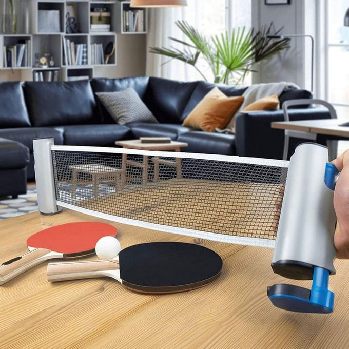 Set Ping-Pong Portable Complet – 2 Raquettes + Filet Rétractable Universel + 3 Balles
