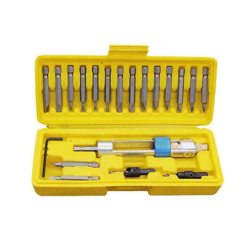 Kit d’embouts de vissage multifonction avec support et foret de centrage