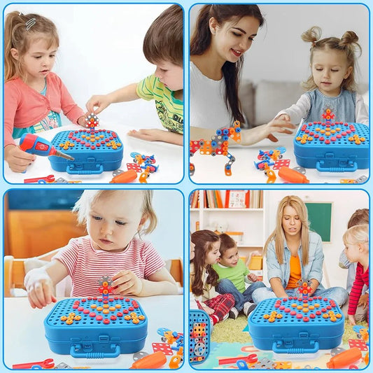 🦕 Kit de Construction Créatif avec Perceuse – Jeu Éducatif STEM 3+