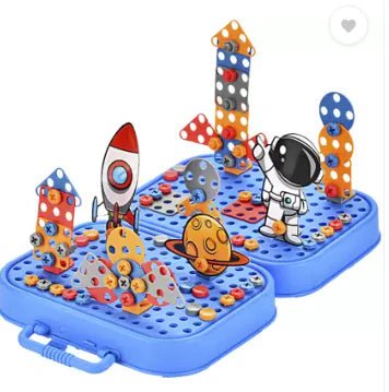 🦕 Kit de Construction Créatif avec Perceuse – Jeu Éducatif STEM 3+