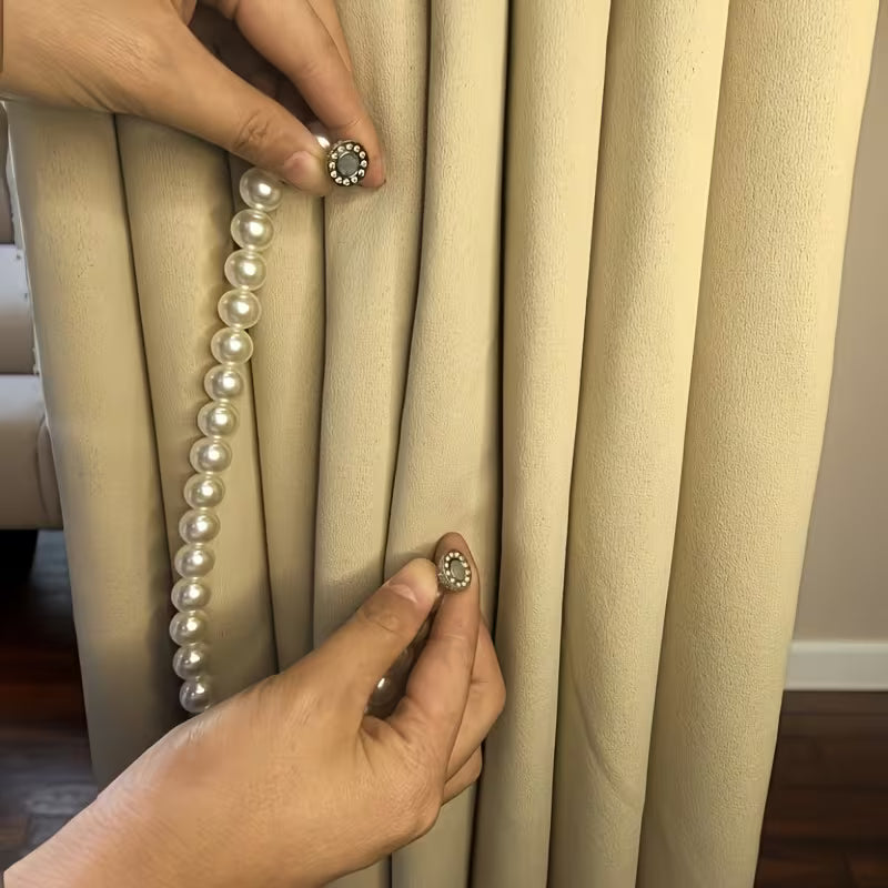 Embrasses Rideaux Perles Magnétiques – Clip Aimant Puissant & Design Luxe