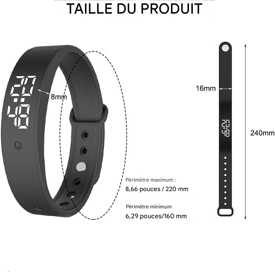 Bracelet Réveil Vibrant Silencieux
