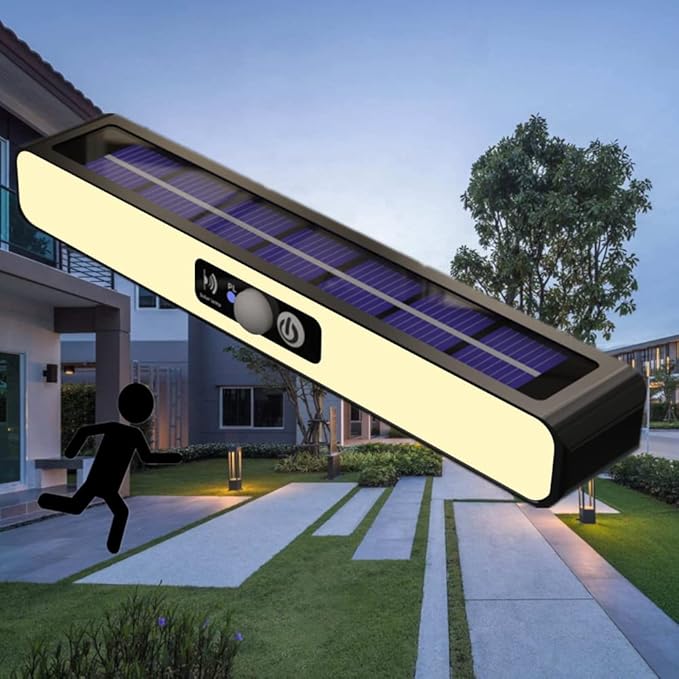 Lampes solaires d'extérieur avec détecteur de mouvement, lampes solaires de jardin