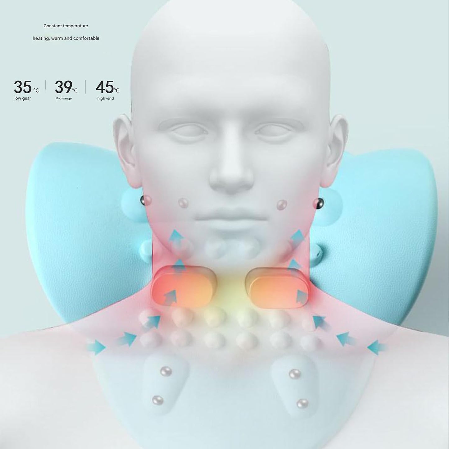 Masseur Cervical Électrique – Vibration & Chaleur pour Nuque et Épaules