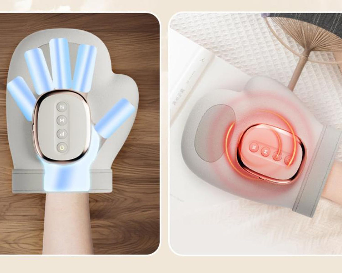 Gant Masseur Intelligent pour les Mains – Chaleur, Vibrations & Compression