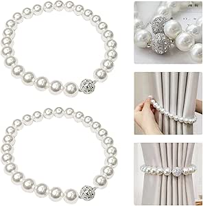 Embrasses Rideaux Perles Magnétiques – Clip Aimant Puissant & Design Luxe