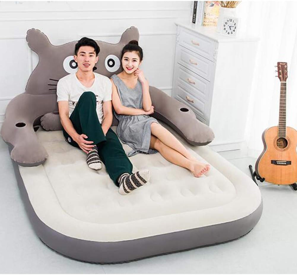 Matelas Gonflable avec Dossier et Oreiller – Lit Portable Confortable pour Adultes et Enfants