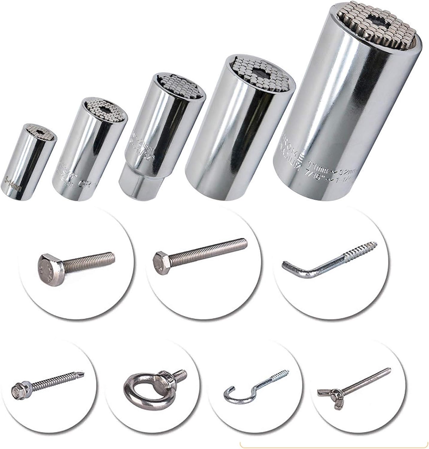 Douille Universelle avec Adaptateur Perceuse – S'adapte à Tous les Boulons 7-19mm