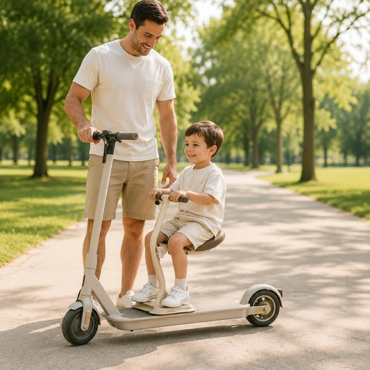 Siège Enfant pour Trottinette Électrique – Selle Rembourrée & Guidon Sécurisé | Fixation Universelle