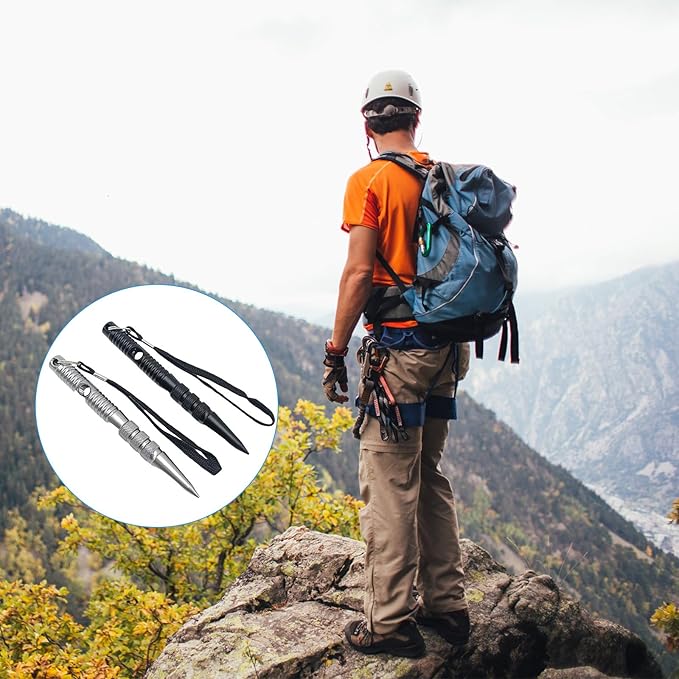 Stylo Tactique Multifonction en Aluminium – Brise-vitre & Défense