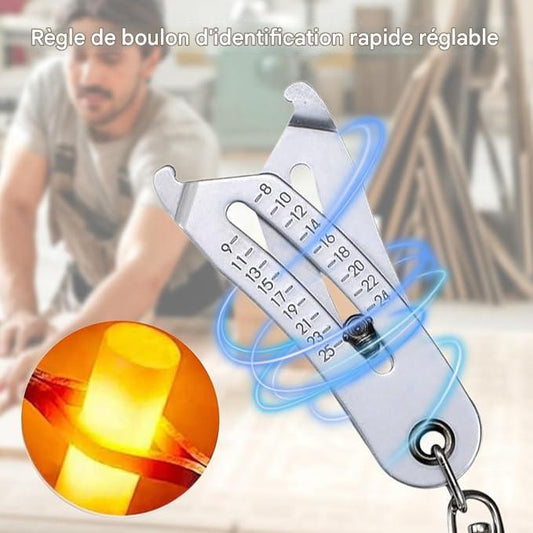 Jauge de Filetage & Mesure de Boulons Porte-Clés
