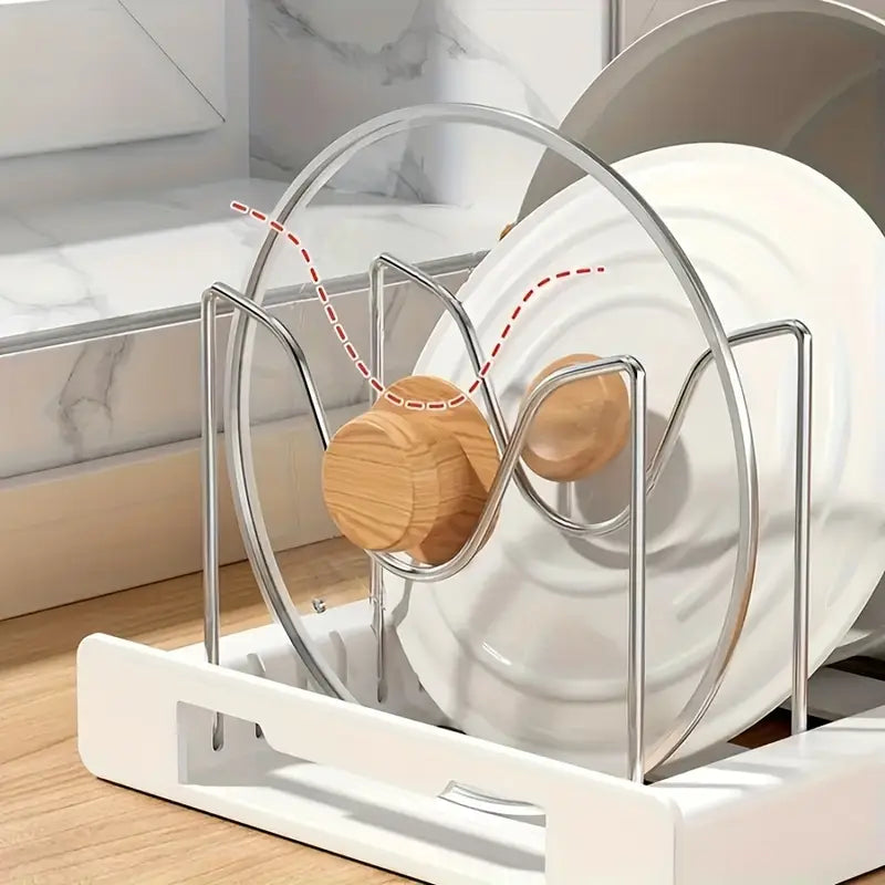 Supports de rangement extensibles pour couvercles de casseroles