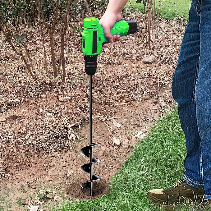 Foret tarière de jardin en acier – accessoire pour perceuse pour plantation Facile