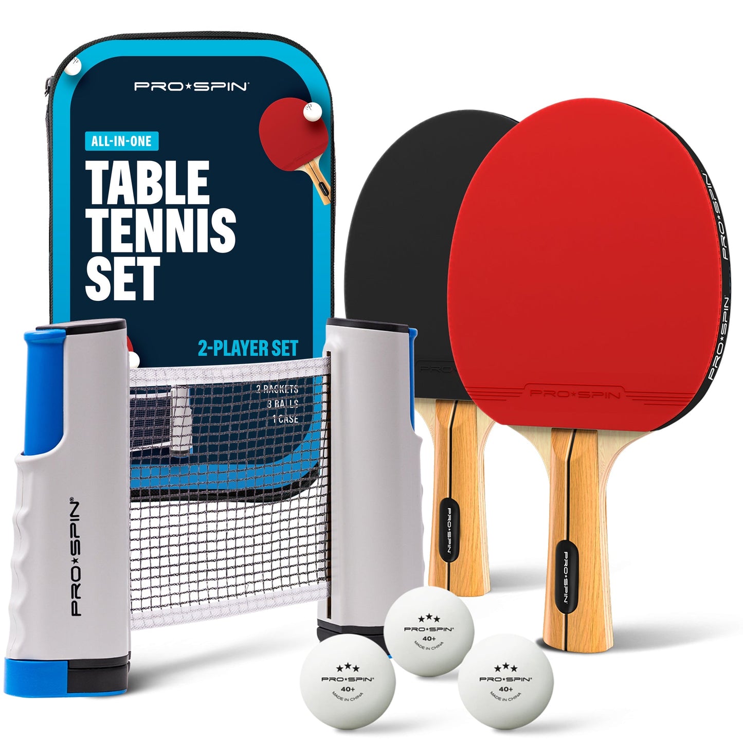 Set Ping Pong Portable avec Filet Rétractable