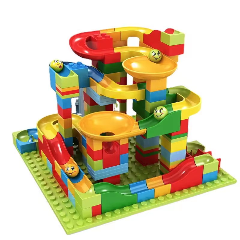 Circuit à Billes Géant – Jeu de Construction & Labyrinthe 168 Pièces