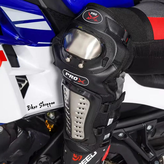 Kit Protection Moto Pro-Biker – Genouillères Acier Inoxydable
